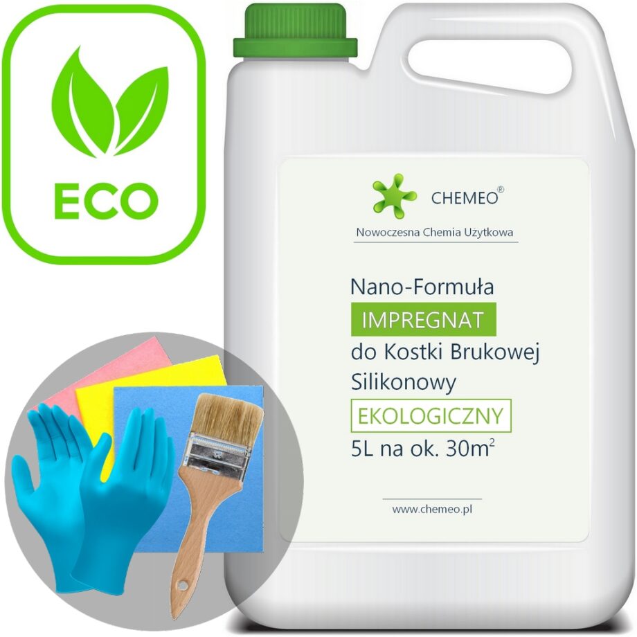 Impregnat do Kostki Brukowej i Betonu 5L Silikonowy (Hydrofobowy), Bezbarwny | Ekologiczny (+Dodatki)