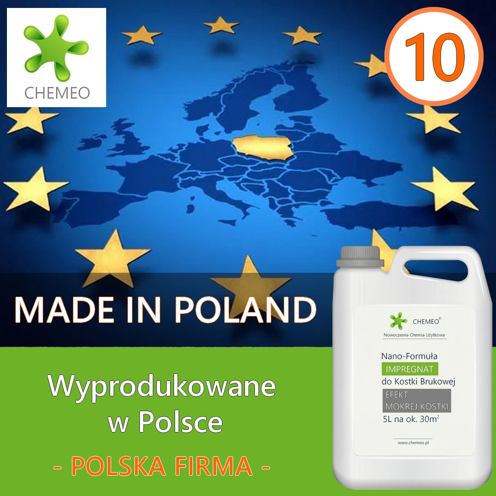 Impregnat do Kostki Brukowej i Betonu 10L Silikonowy, Bezbarwny | Efekt Mokrej Kostki (+Dodatki) - obrazek 11