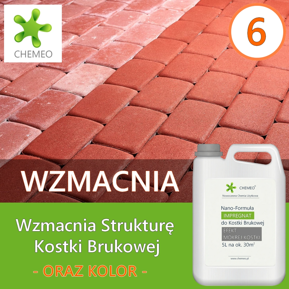 Impregnat do Kostki Brukowej i Betonu 10L Silikonowy, Bezbarwny | Efekt Mokrej Kostki (+Dodatki) - obrazek 7
