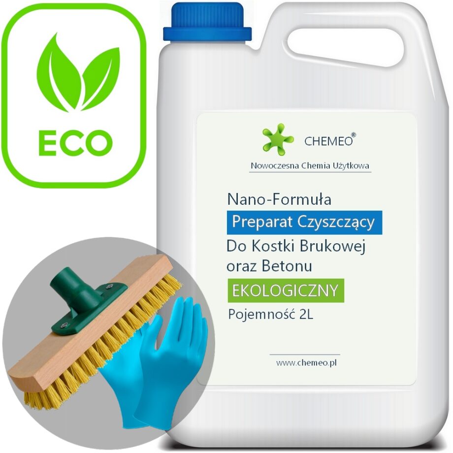 Preparat Czyszczący do Kostki Brukowej oraz Betonu 2L | Ekologiczny (+Dodatki)